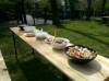 Wiosenne nowalijki i grill w ogrodzie