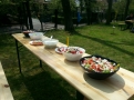 Wiosenne nowalijki i grill w ogrodzie