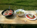 Wiosenne nowalijki i grill w ogrodzie